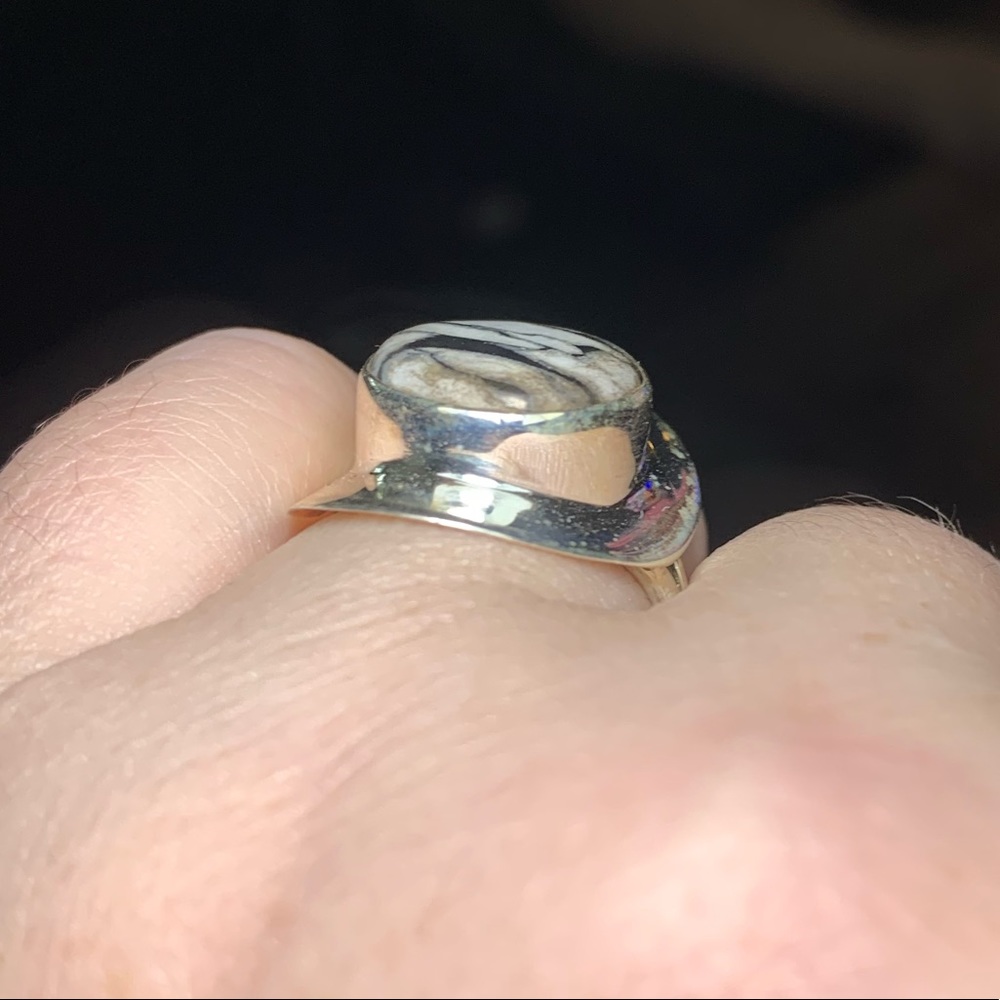 Solid Sterling Silver Chrysanthemum Ring - image 5